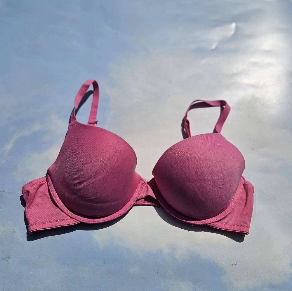 Hot Pink Push-up Bra, Girly Push-up Bra, Sexy Bra, Add 2 Sizes Bra Pinup Girl